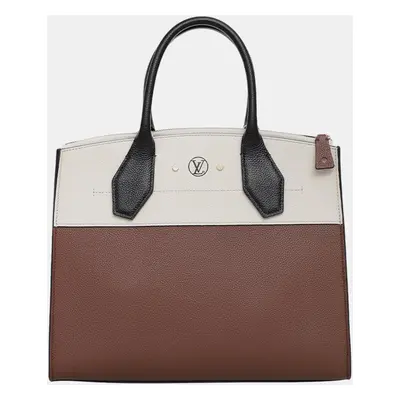 Louis Vuitton Tricolour Taurillon City Steamer MM Satchel Bag