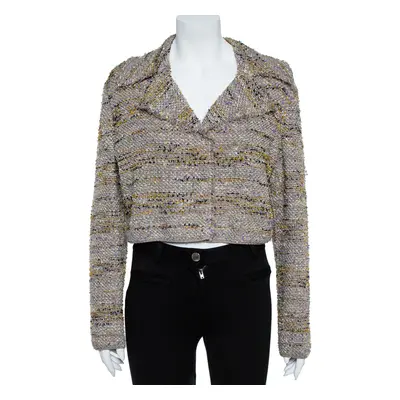 M Missoni Multicolor Tweed Cropped Blazer