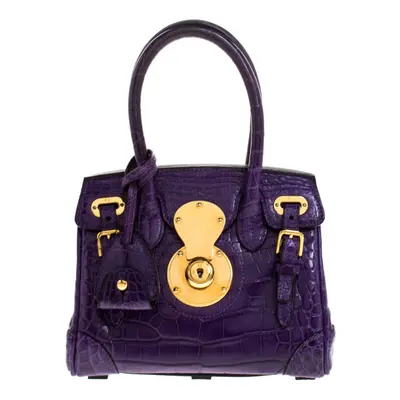 Ralph Lauren Purple Alligator Mini Ricky Tote