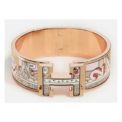 Hermes Faubourg Enamel Clic Clac H Mystere au Wide bracelet Size PM