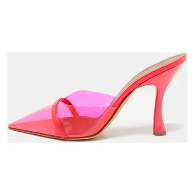 Malone Souliers Hot Pink Patent Leather and PVC Joella Mules Size