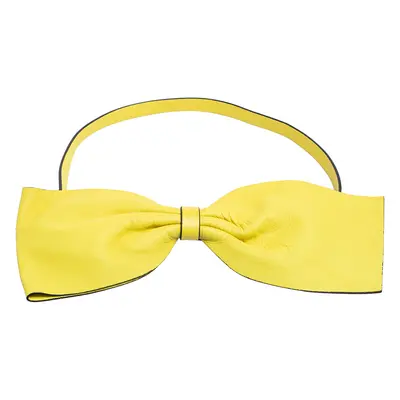 Valentino Yellow Leather Oversized Bow Belt