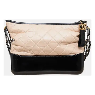 Chanel Quilted Large Gabrielle Hobo Bag - '10s Beige Leather