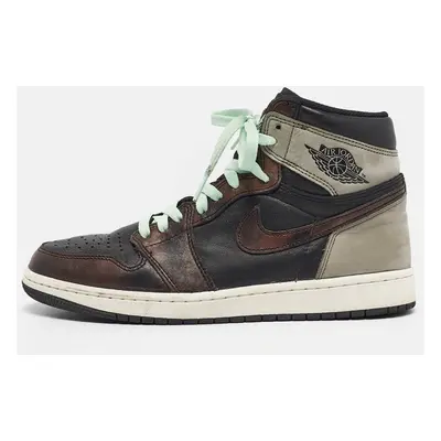 Air Jordans Multicolor Leather Jordan Retro High Light Army Rust Shadow Patina Sneakers Size