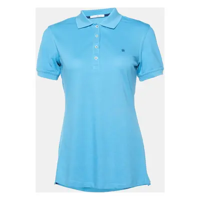 CH Carolina Herrera Blue Cotton Pique Polo T-Shirt