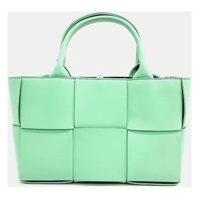 Bottega Veneta Green Leather Arco Mini Tote Bag