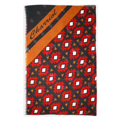 Charriol Orange/Grey/Red Scarf