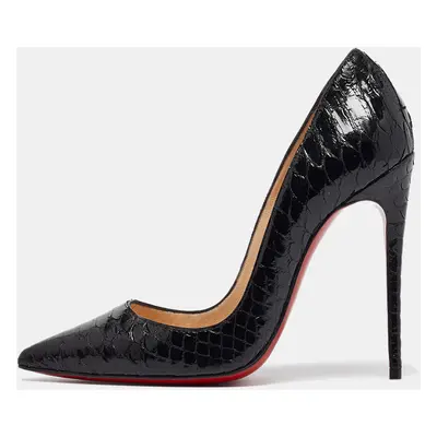 Christian Louboutin Black Python So Kate Pumps Size