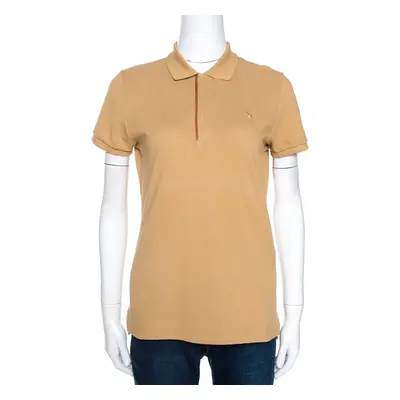 Ralph Lauren Brown Cotton Pique Skinny Polo T-Shirt