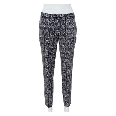 Prada Grey Printed Wool Tapered Trousers