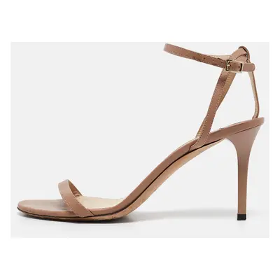 Jimmy Choo Beige Leather Minny Ankle Strap Sandals Size