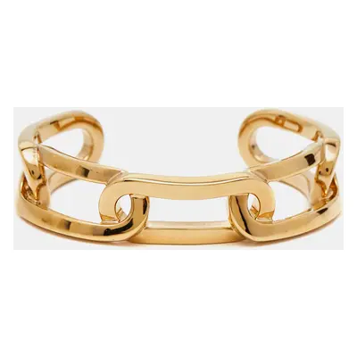 Burberry Chain Link Gold Tone Cuff Bracelet