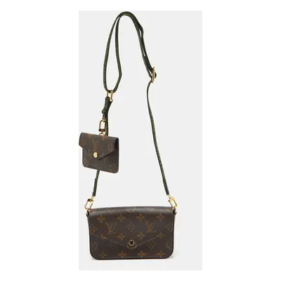 Louis Vuitton Khaki Monogram Canvas Félicie Strap & Go Bag