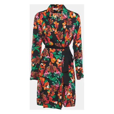 Diane Von Furstenberg Multicolour Printed Georgette Belted Jacket