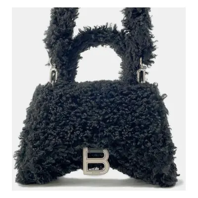 Balenciaga Black Boa Lambskin Hour glass Size