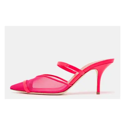 Malone Souliers Neon Pink Mesh and Patent Leather Clio Mules Size