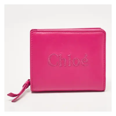 Chloé Fuchsia Leather Sense Compact Wallet