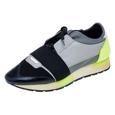 Balenciaga Multicolor Mesh And Leather Race Runner Sneakers Size