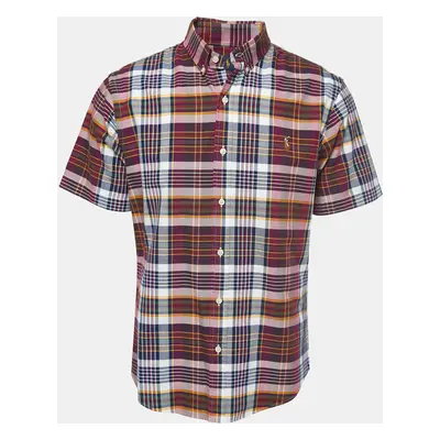 Ralph Lauren Multicolor Plaid Cotton Button Down Half Sleeve Shirt