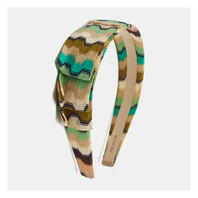 Missoni Multicolor Pleated Knit Head Band