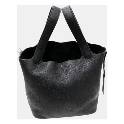 Hermes Picotin Clemence Tote Bag Black