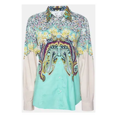 Etro Multicolor Floral Print Cotton Shirt