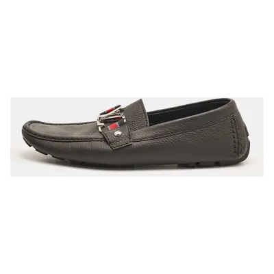 Louis Vuitton Black Leather Monte Carlo Loafers Size