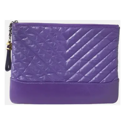 Chanel Purple Vintage Gabrielle Clutch