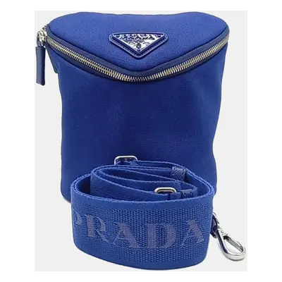 Prada Blue Nylon Logo Crossbody Bag