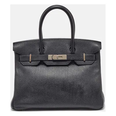 Hermès Black Togo Leather Palladium Finish Birkin Bag