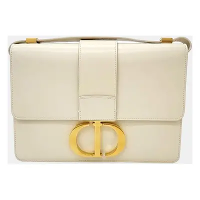 Dior Beige Leather Montaigne Shoulder Bag