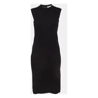 Max Mara Black Wool Knit Sleeveless Short Dress