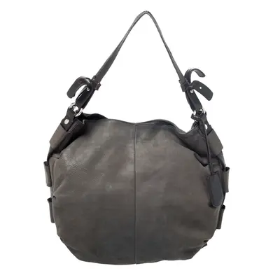 Furla Grey Leather Hobo