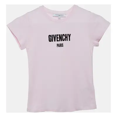 Givenchy Pink Logo Print Jersey T-Shirt (8 Yrs)