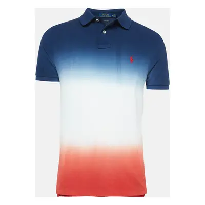 Polo Ralph Lauren Multicolor Tie-Dye Ombre Cotton Knit Polo T-Shirt