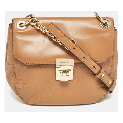 Michael Kors Brown Leather Cecelia Crossbody Bag