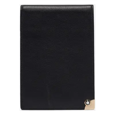 Montblanc Black Leather Meisterstuck Mini Bifold Agenda Cover