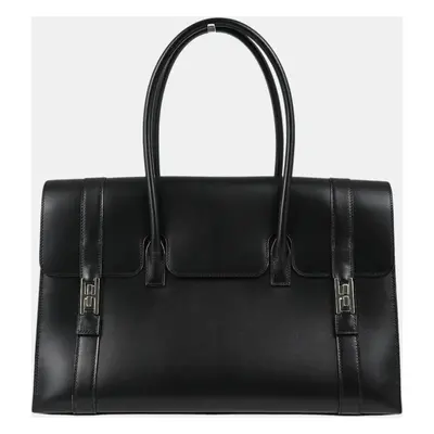 Hermes Black Box Calf Fjord Drag 37 Handbag