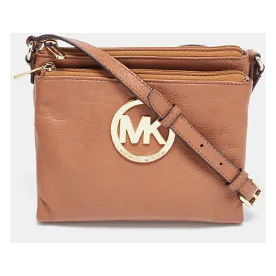 MICHAEL Michael Kors Brown Leather Crossbody Bag