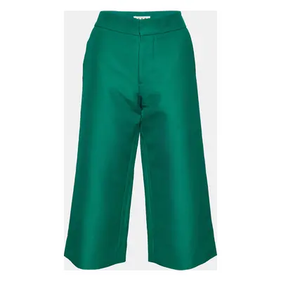 Marni Green Cotton Wide Leg Culottes