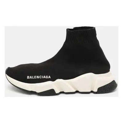 Balenciaga Black Knit Fabric Speed Trainer Sneakers Size