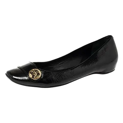 Tory Burch Black Patent Leather Andi Ballet Flats Size