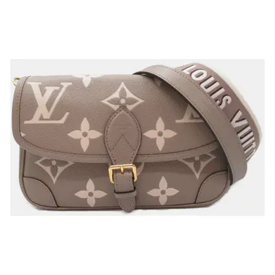 Louis Vuitton Leather Monogram Empreinte Gray Diane Shoulder Bag