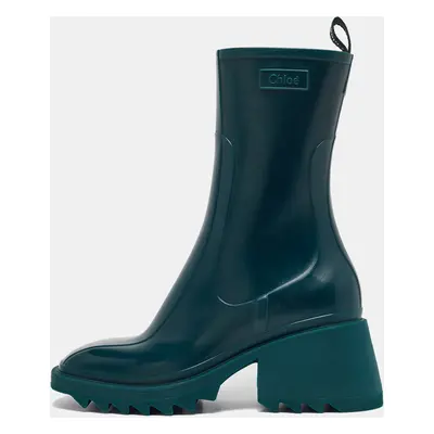 Chloe Green Rubber Betty Rain Boots Size