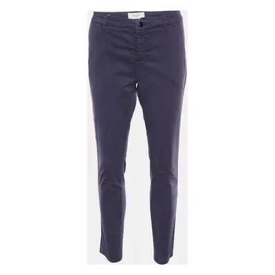 Weekend Max Mara Navy Blue Cotton Audrey Chino Pants