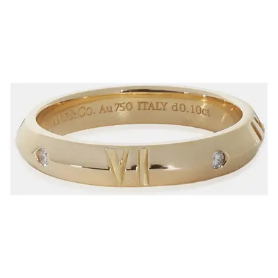 Tiffany & Co. 18k Yellow Gold and Diamond Atlas Band Ring EU