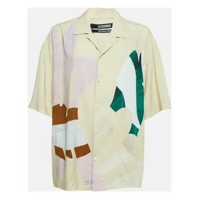 Jacquemus Beige Printed Crepe La Chemise Jean Shirt