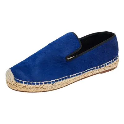 Celine Blue Calf Hair Espadrille Flats Size