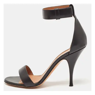 Givenchy Black Leather Ankle Strap Sandals Size