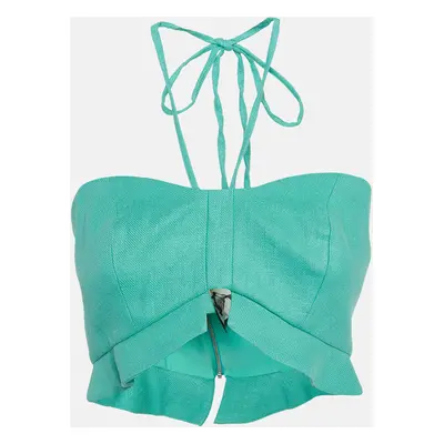 Alexis Green Ramie Halter Top